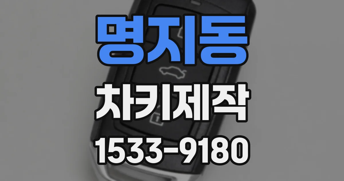명지동 차키제작