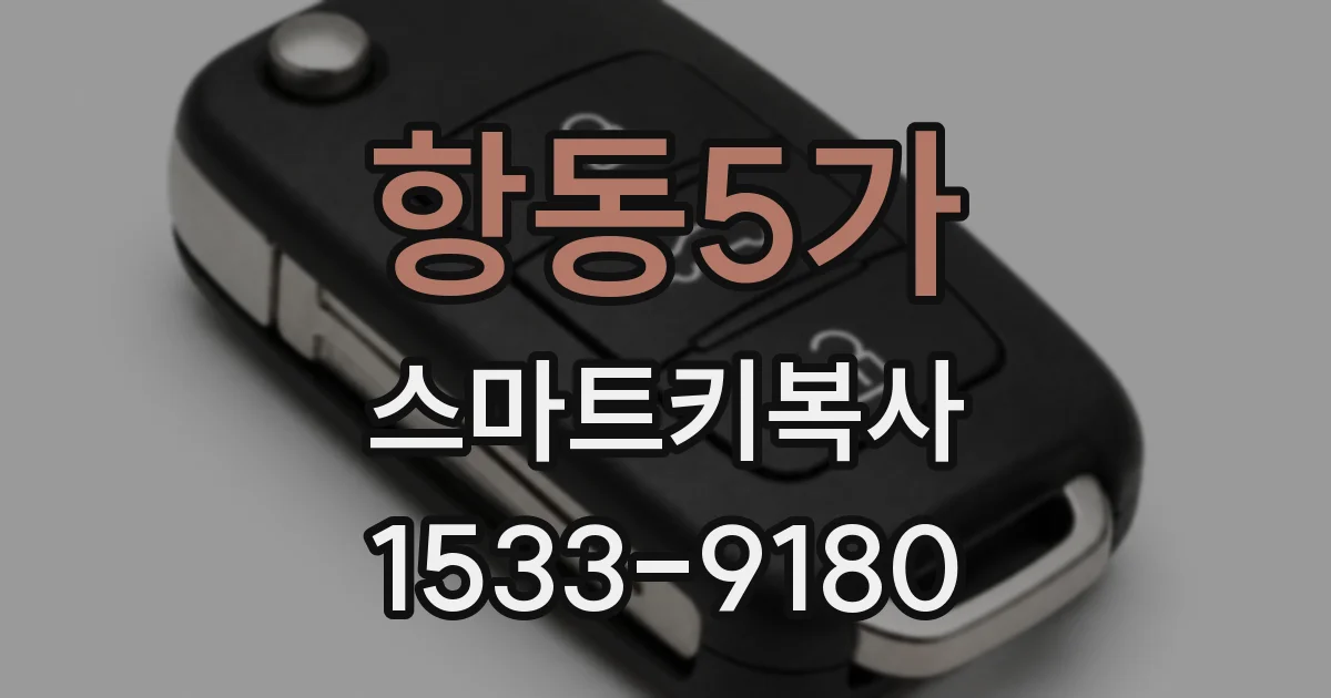항동5가 스마트키복사