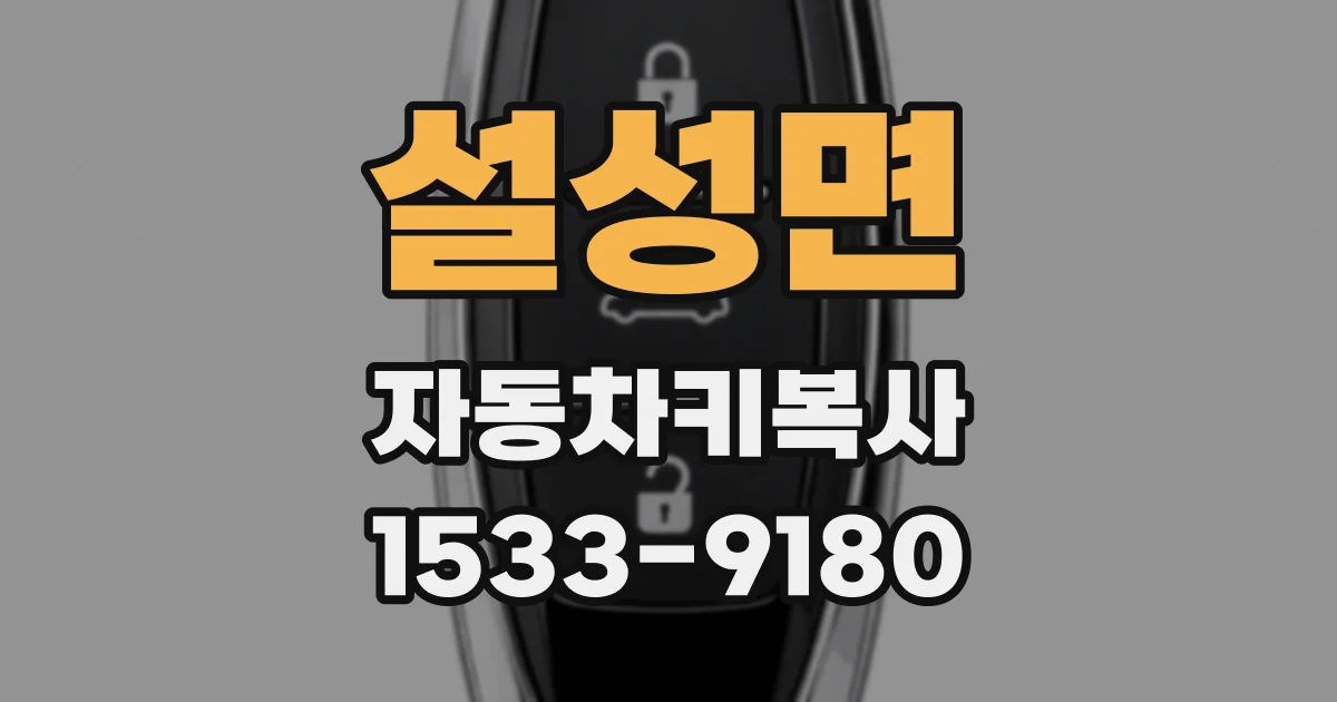 설성면 자동차키복사