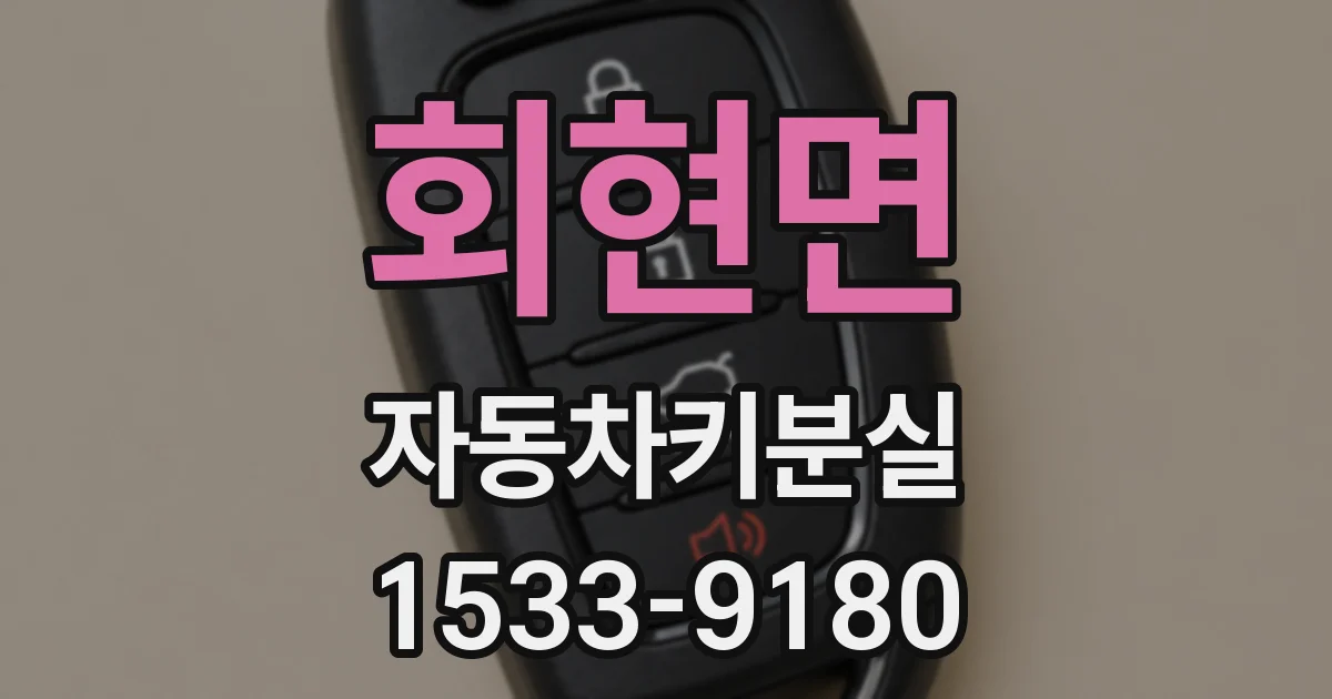 회현면 자동차키분실