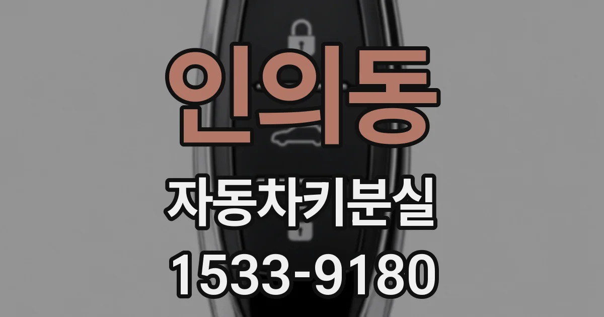 인의동 자동차키분실