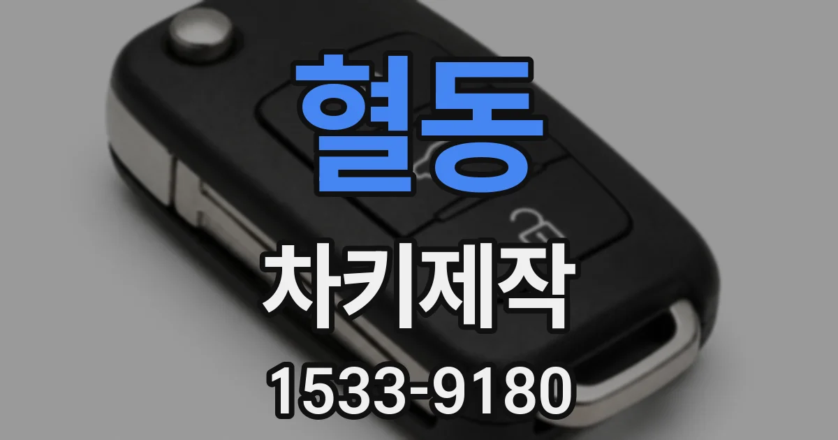 혈동 차키제작