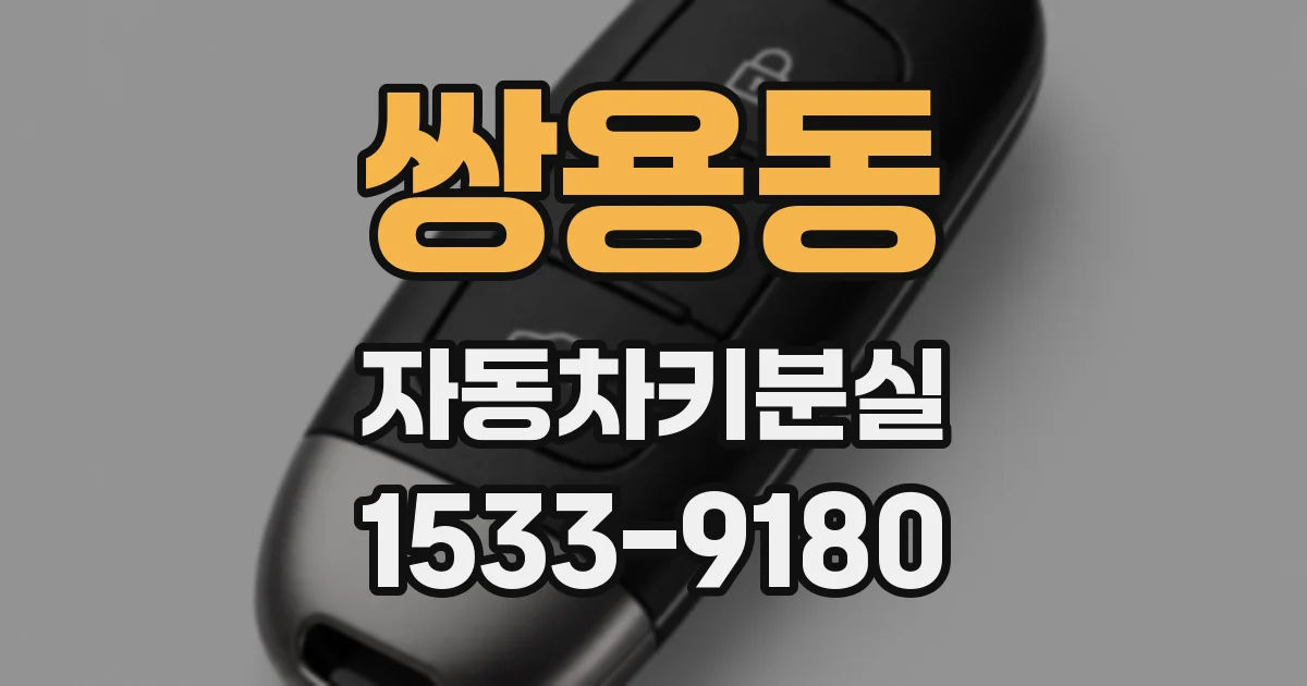 쌍용동 자동차키분실