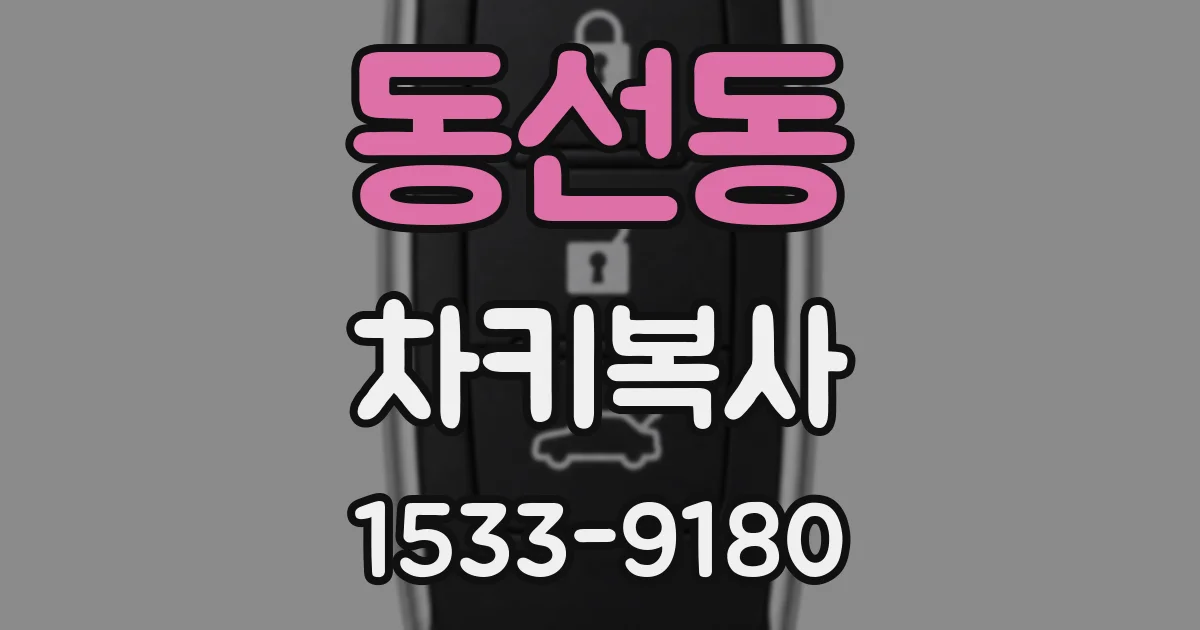 동선동 차키복사