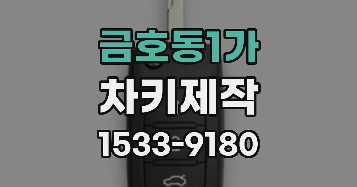 금호동1가 차키제작