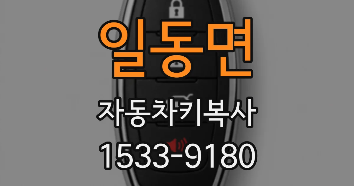 일동면 자동차키복사