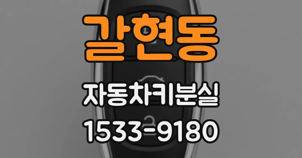 갈현동 자동차키분실