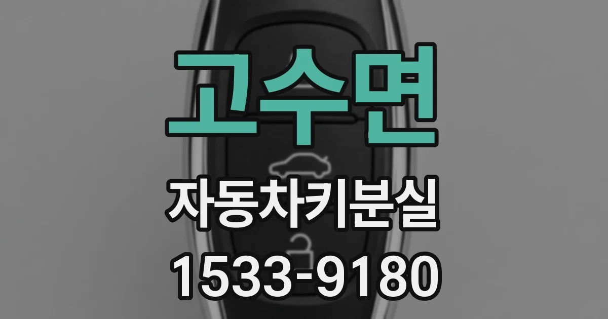 고수면 자동차키분실