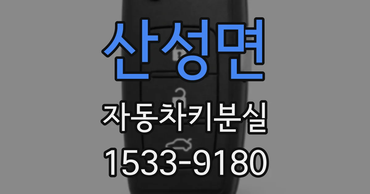 산성면 자동차키분실