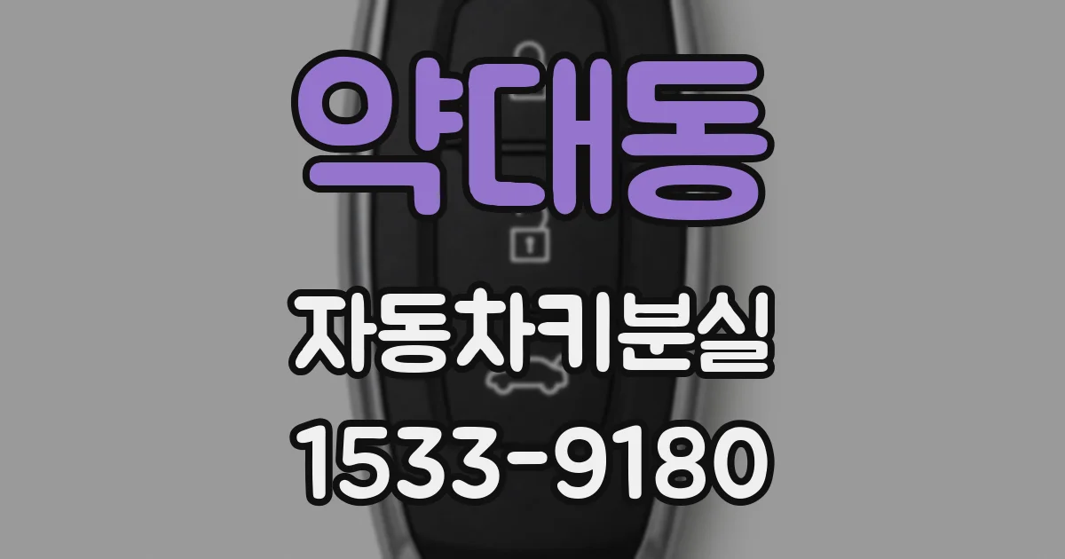 약대동 자동차키분실