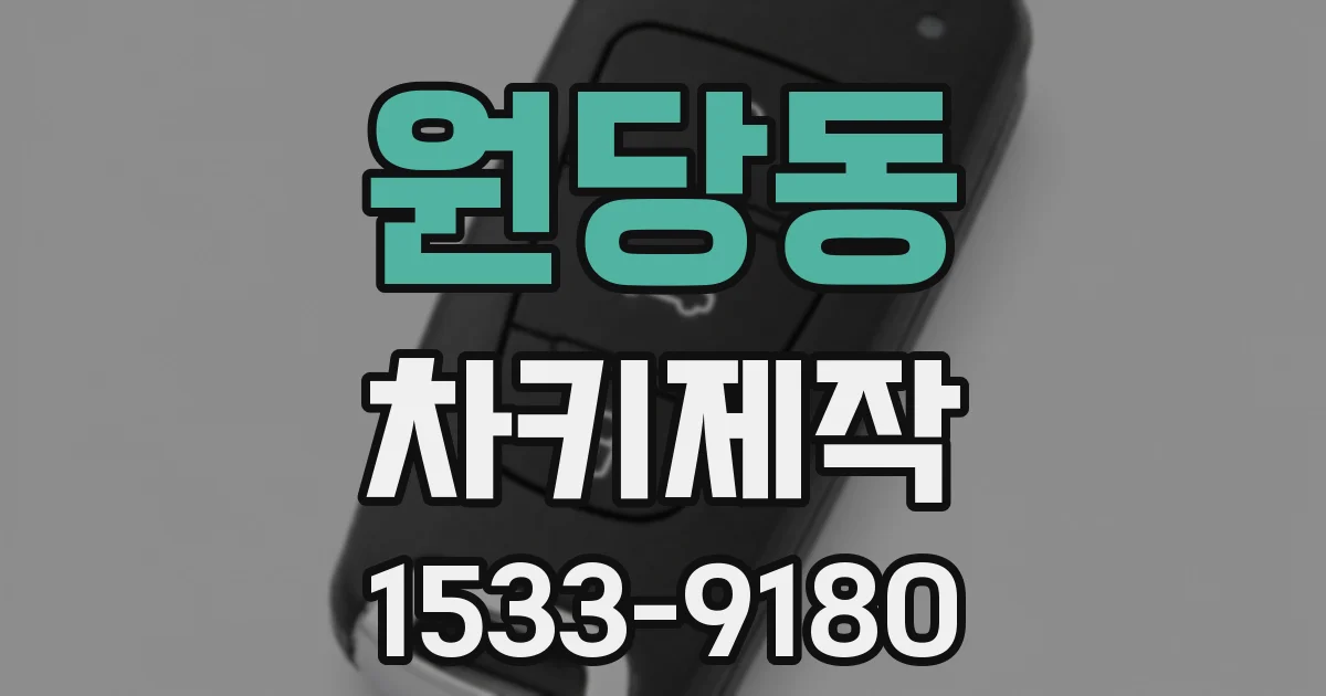 원당동 차키제작