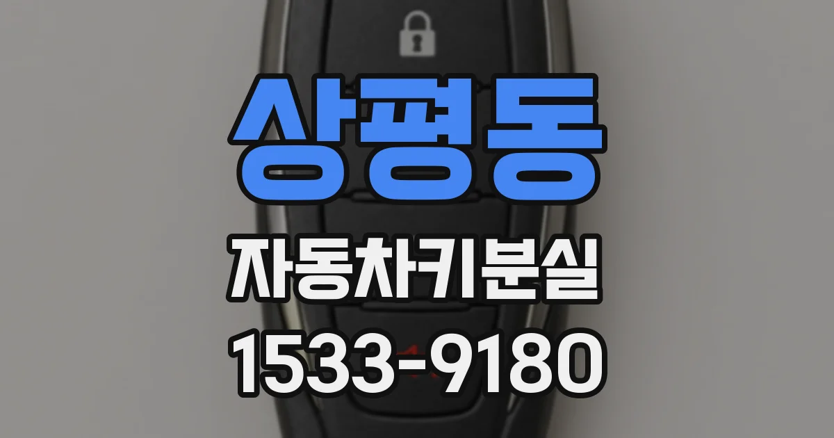 상평동 자동차키분실