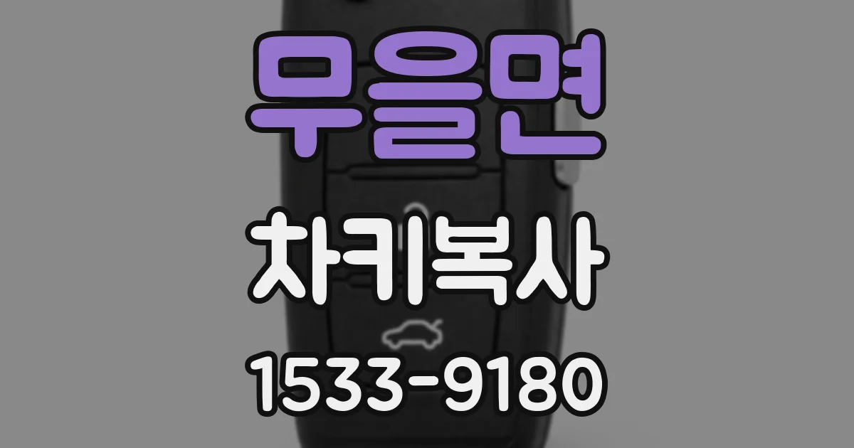 무을면 차키복사