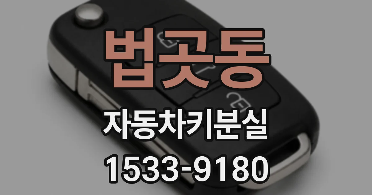 법곳동 자동차키분실