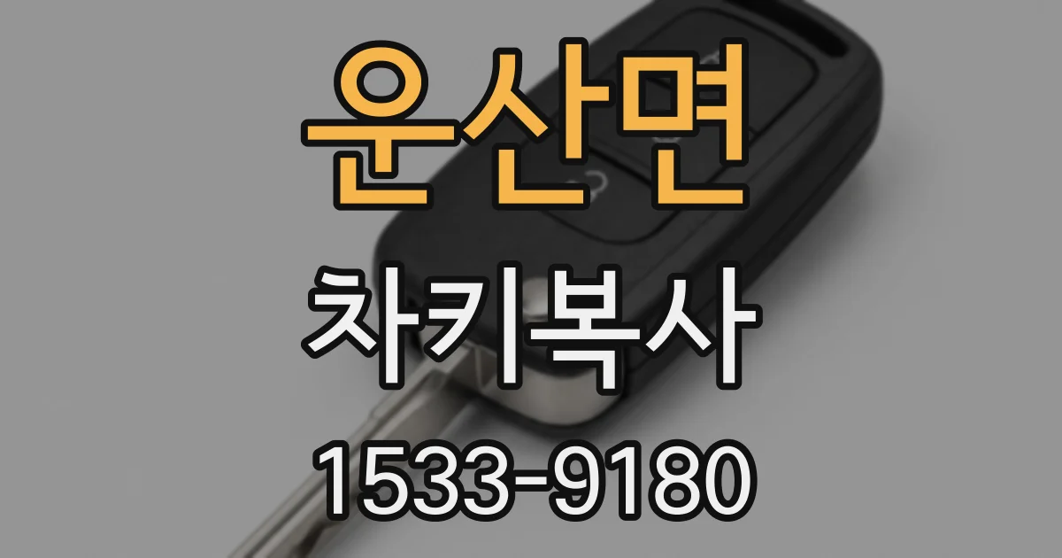 운산면 차키복사