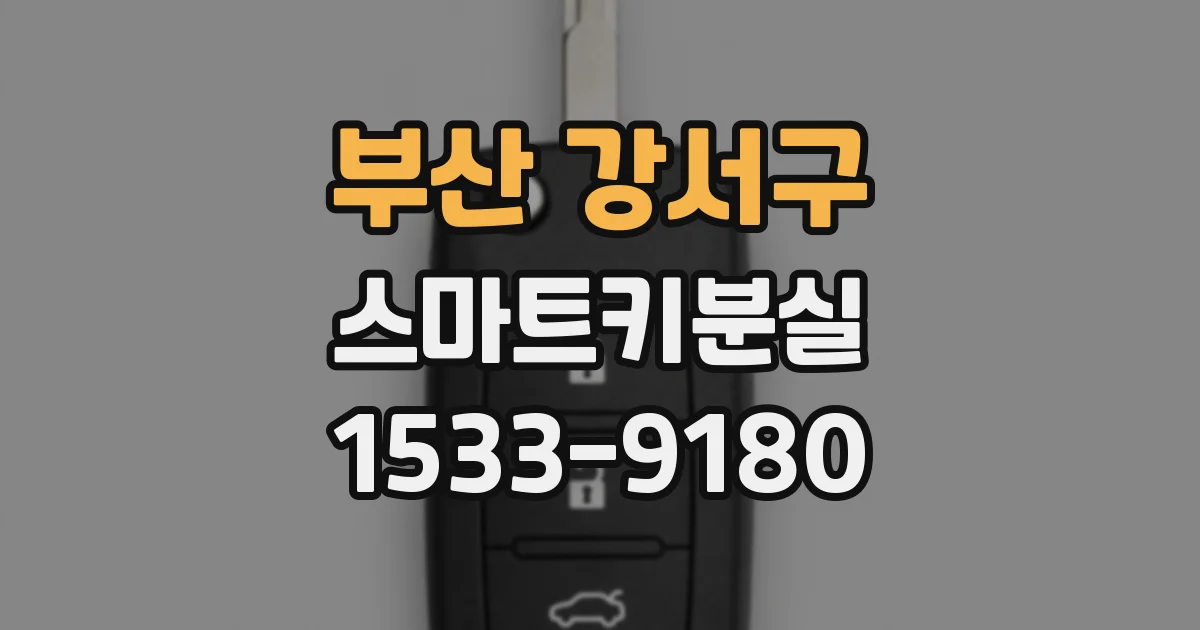 부산 강서구 스마트키분실