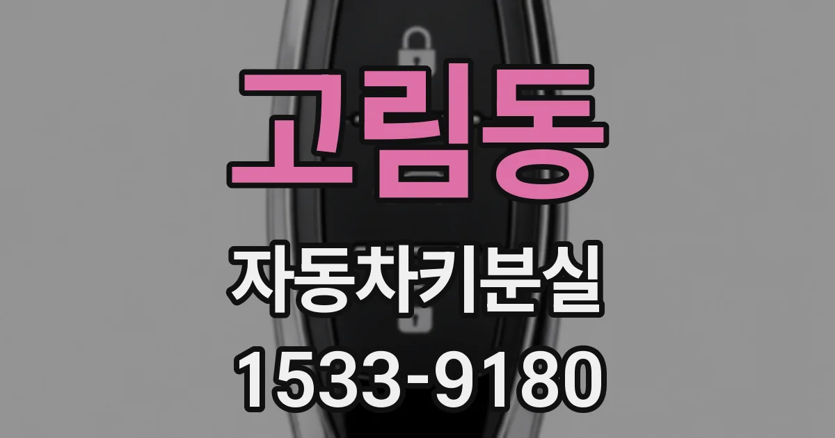 고림동 자동차키분실