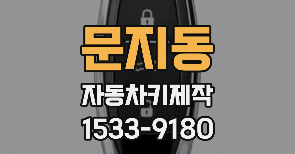 문지동 자동차키제작