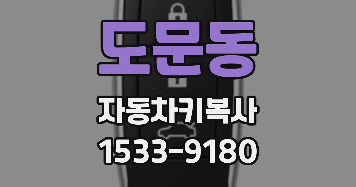 도문동 자동차키복사