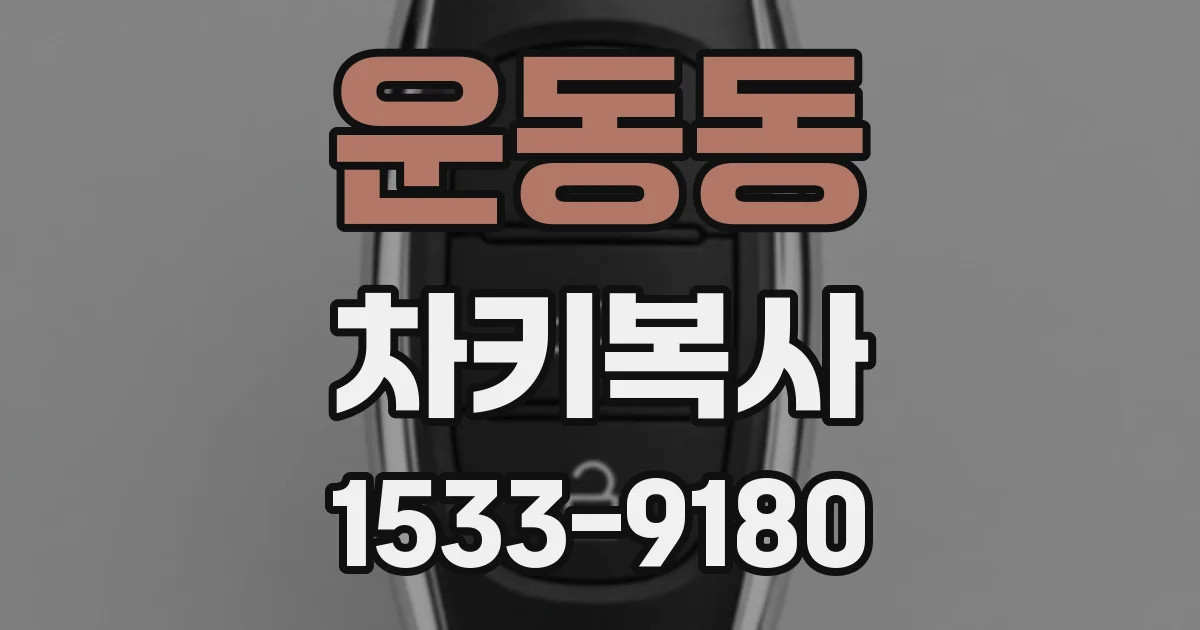 운동동 차키복사