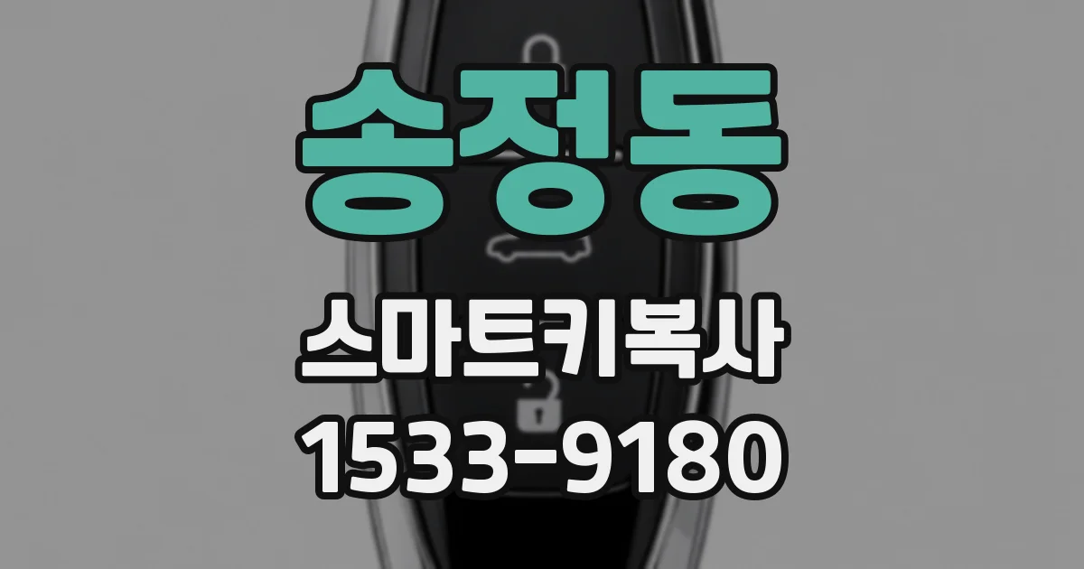 송정동 스마트키복사