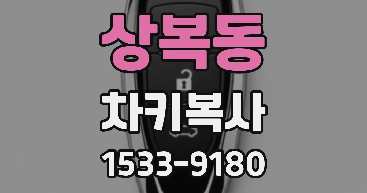 상복동 차키복사