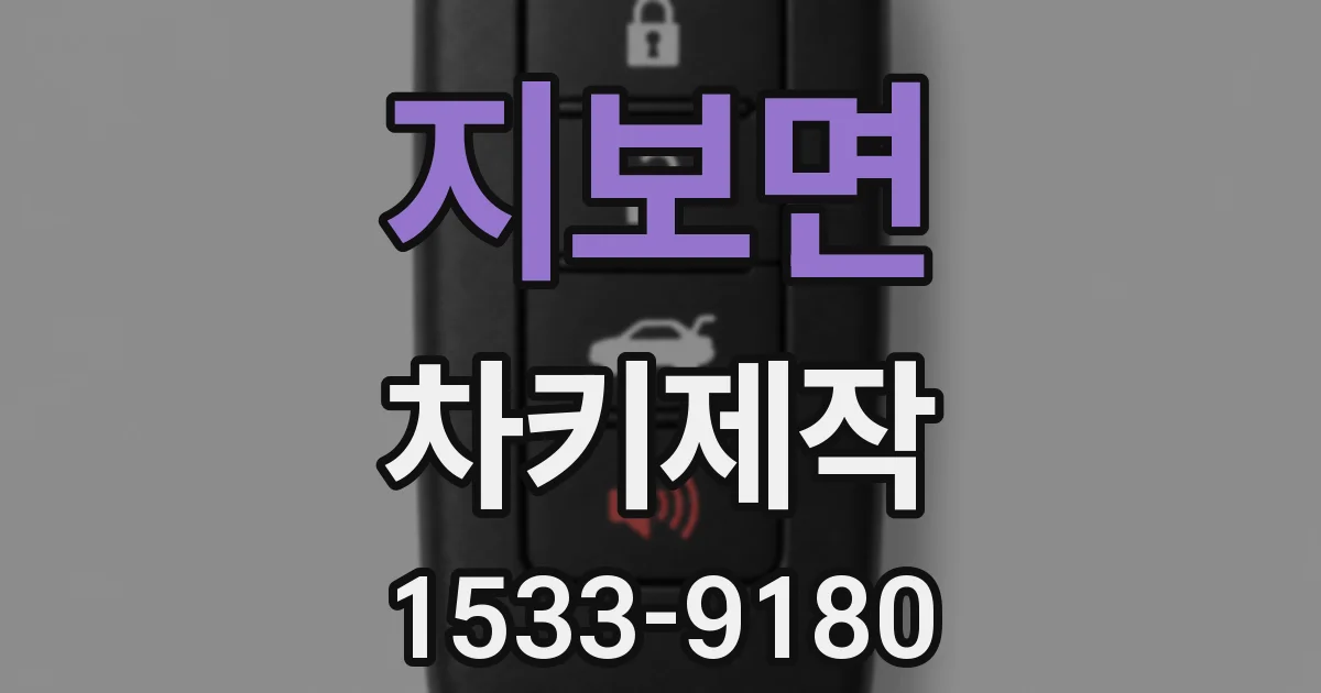 지보면 차키제작