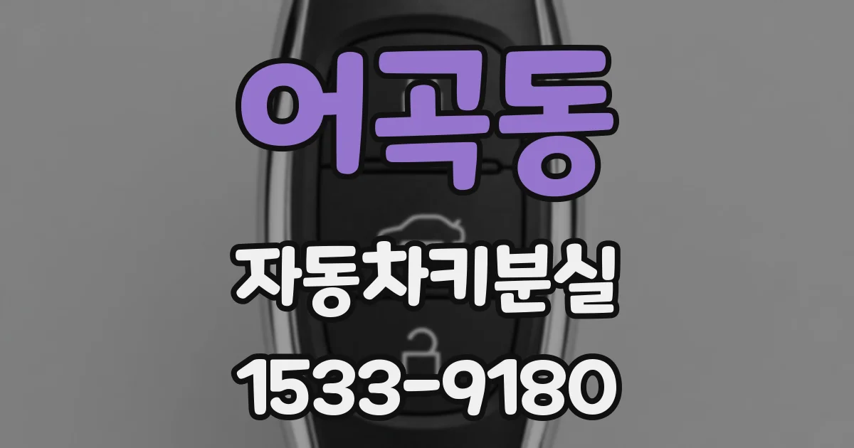 어곡동 자동차키분실