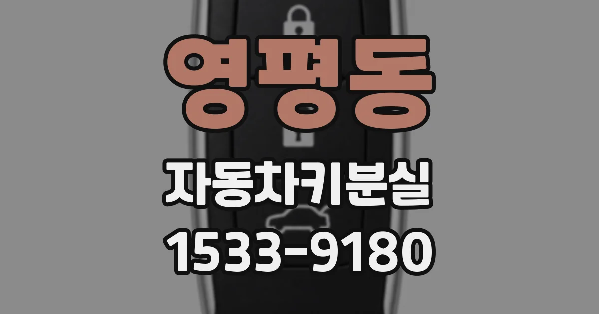 영평동 자동차키분실