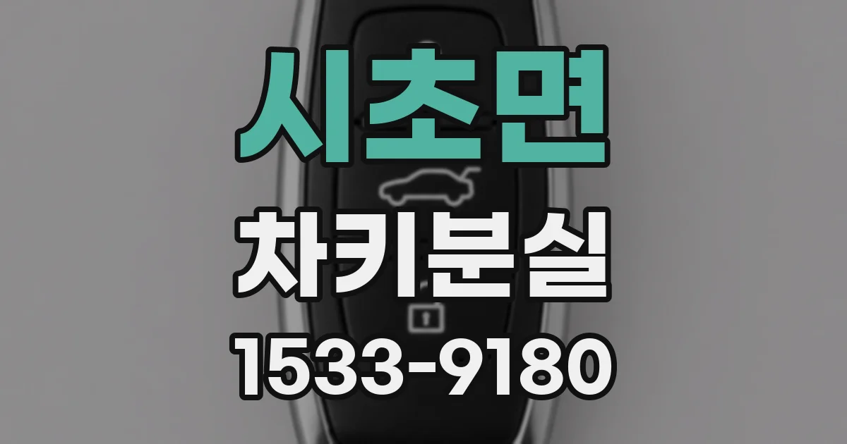 시초면 차키분실