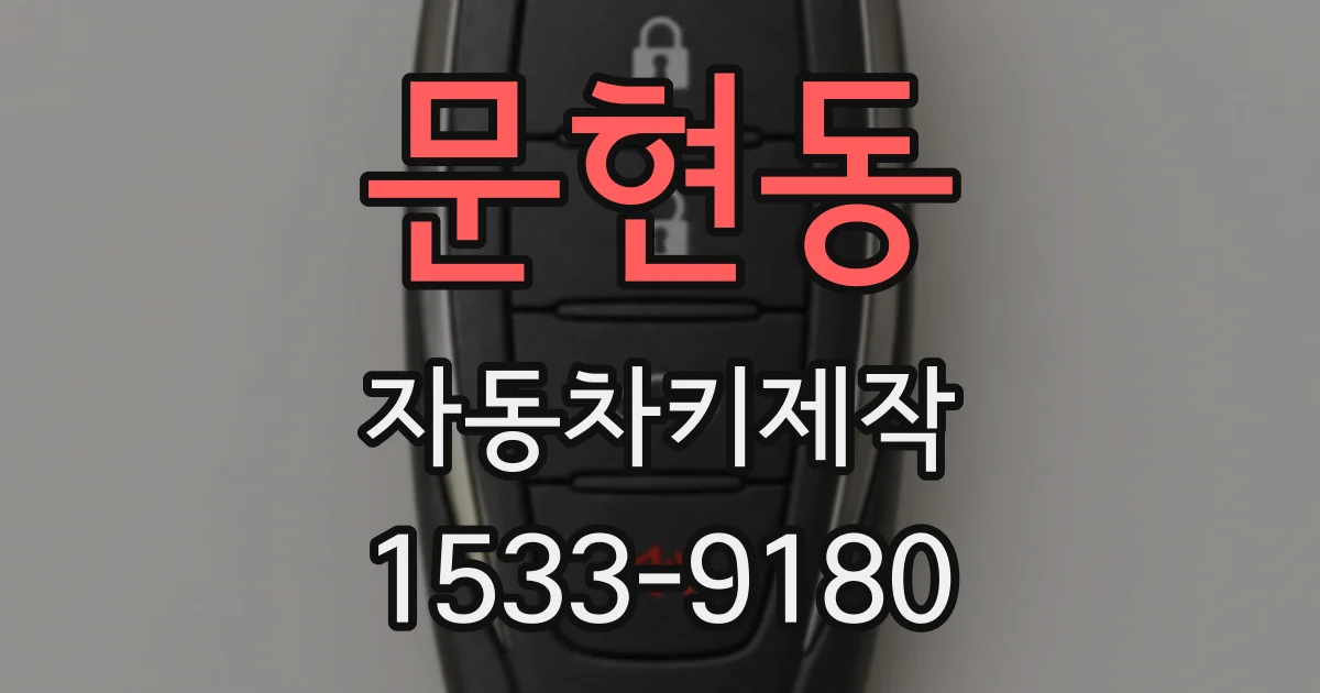 문현동 자동차키제작