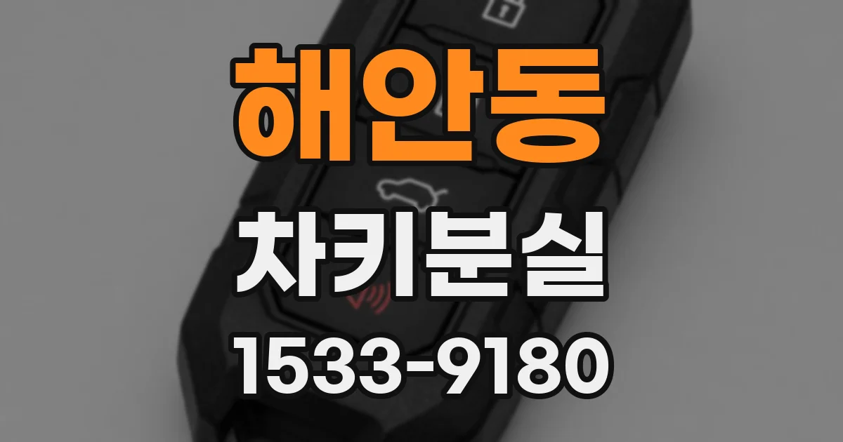 해안동 차키분실