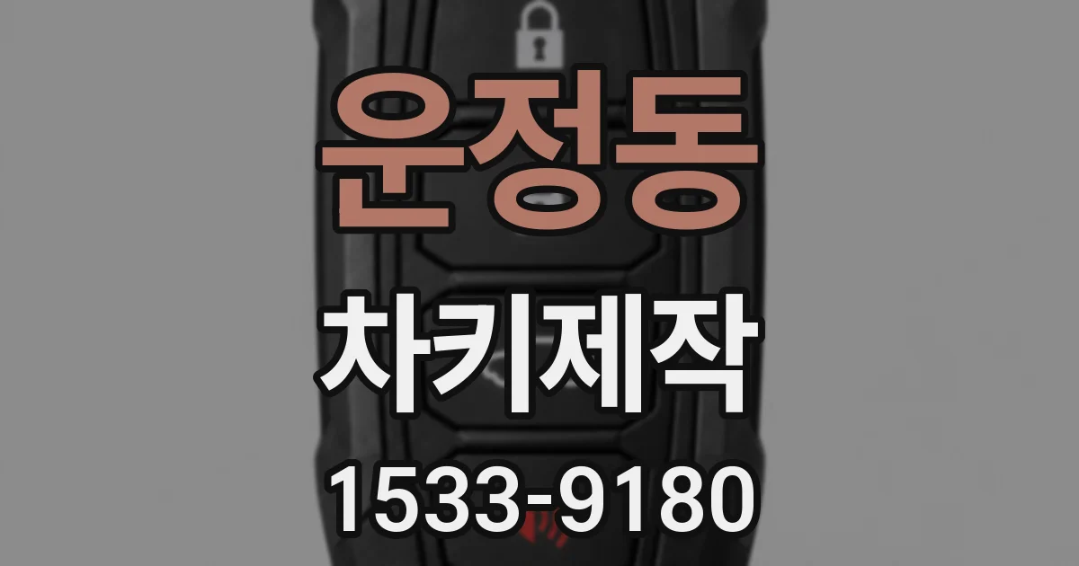 운정동 차키제작