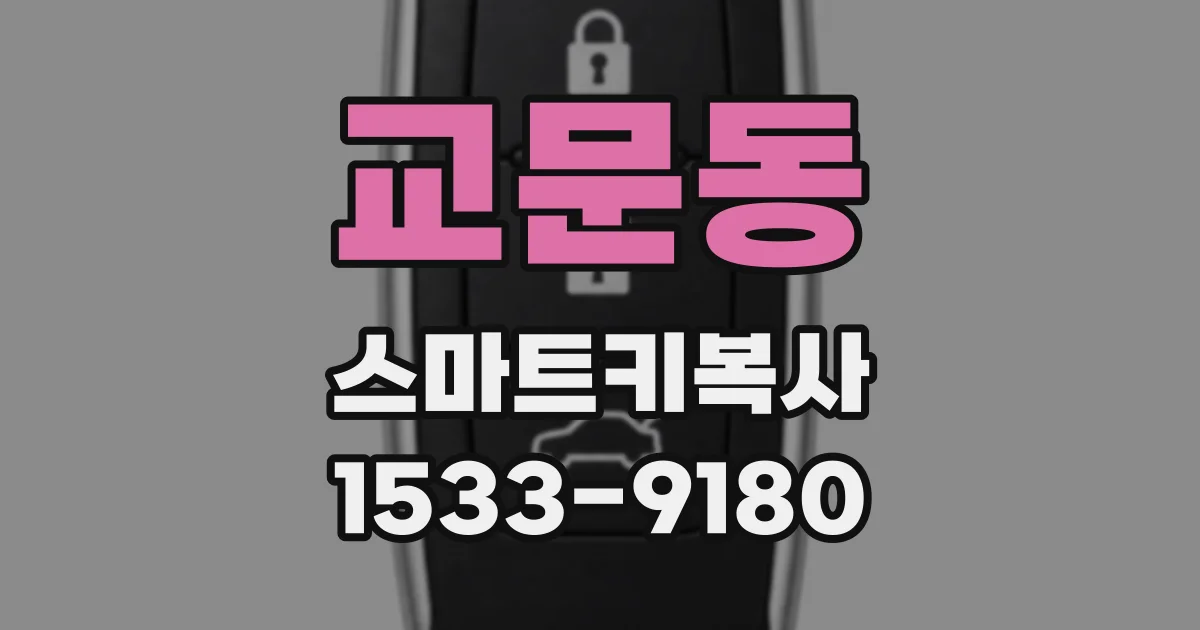 교문동 스마트키복사