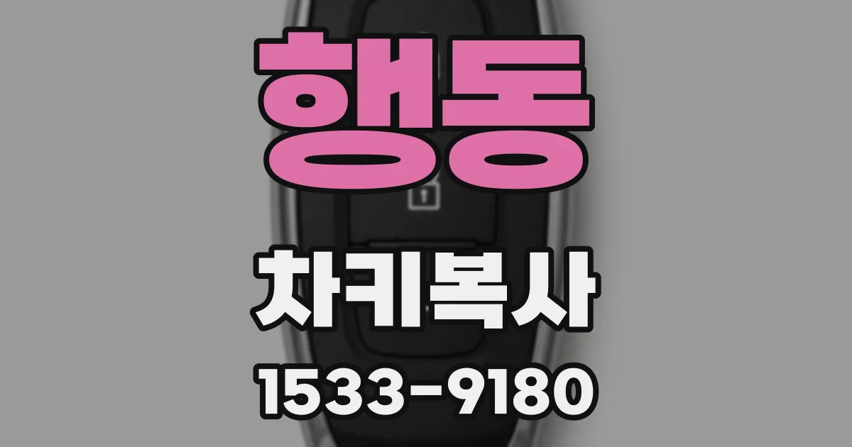 행동 차키복사