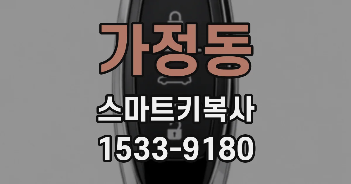 가정동 스마트키복사