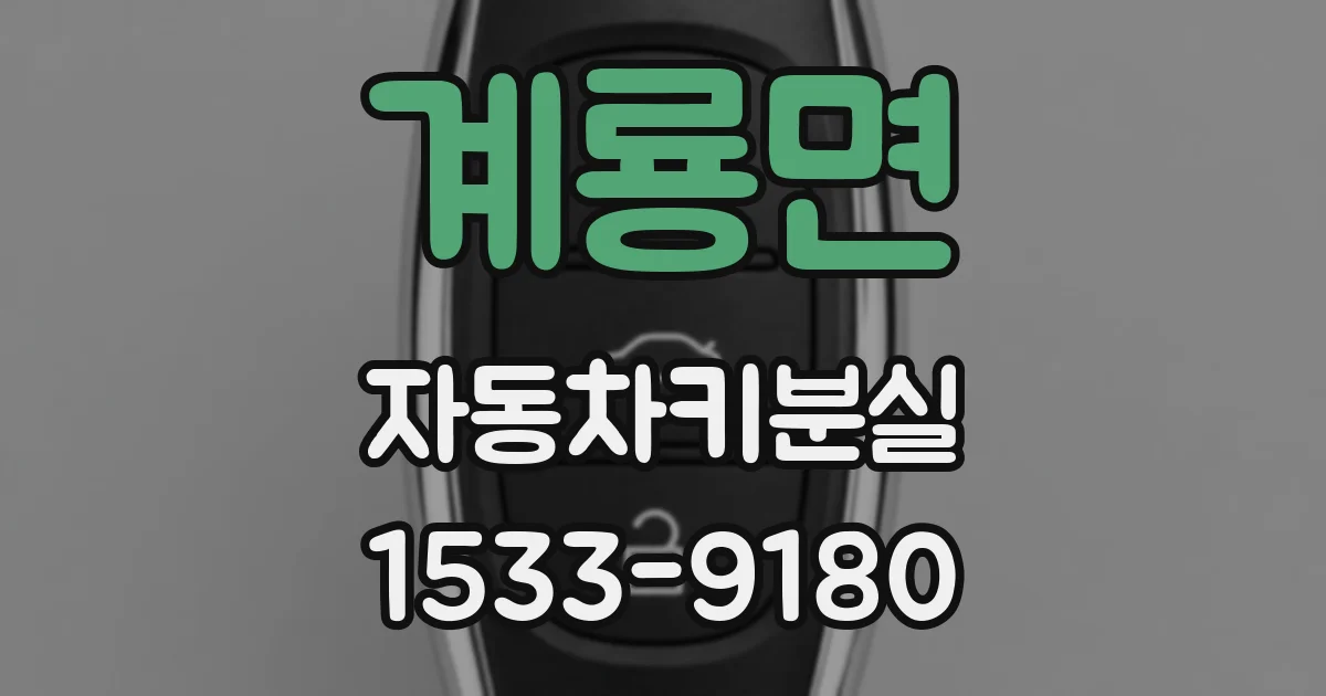 계룡면 자동차키분실