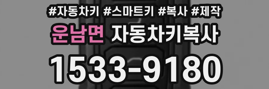 운남면 자동차키복사