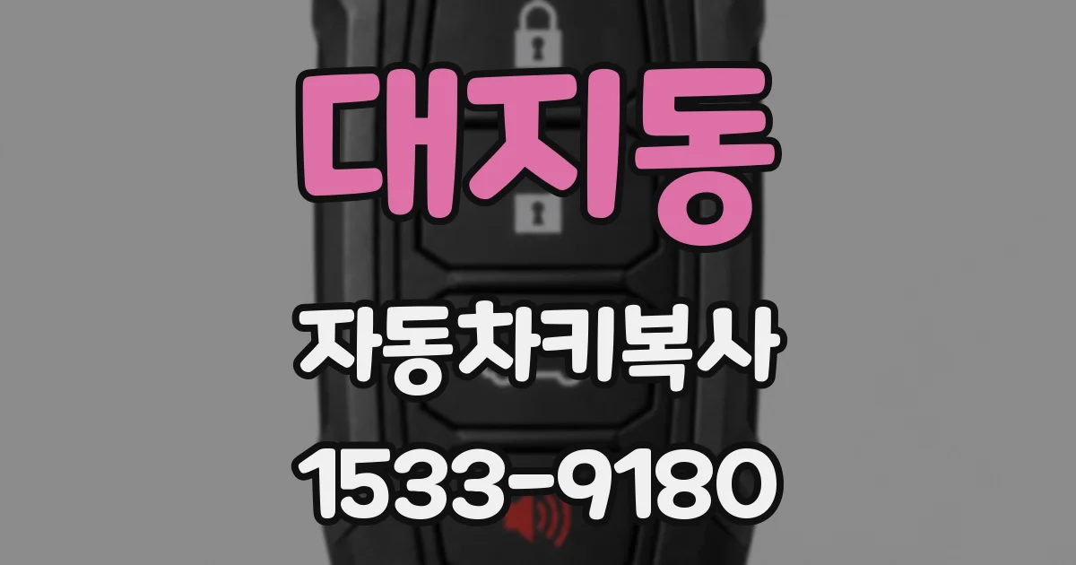 대지동 자동차키복사