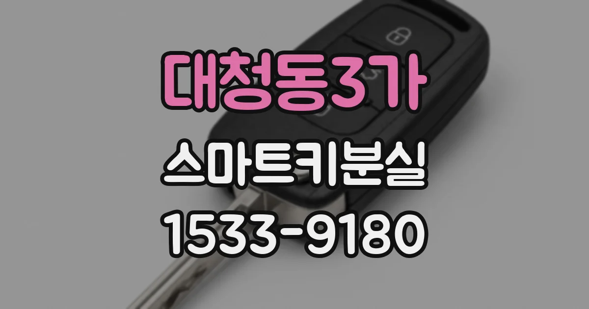 대청동3가 스마트키분실