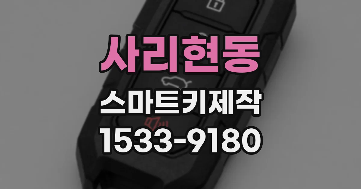 사리현동 스마트키제작
