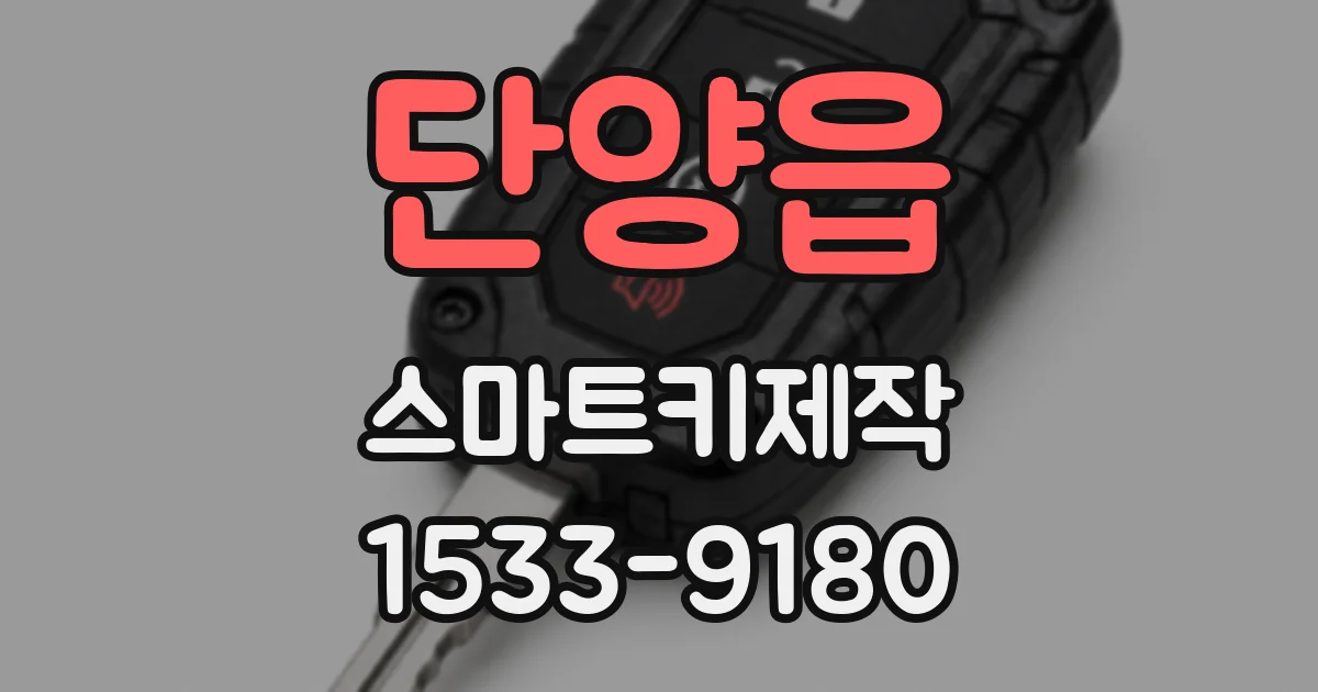 단양읍 스마트키제작