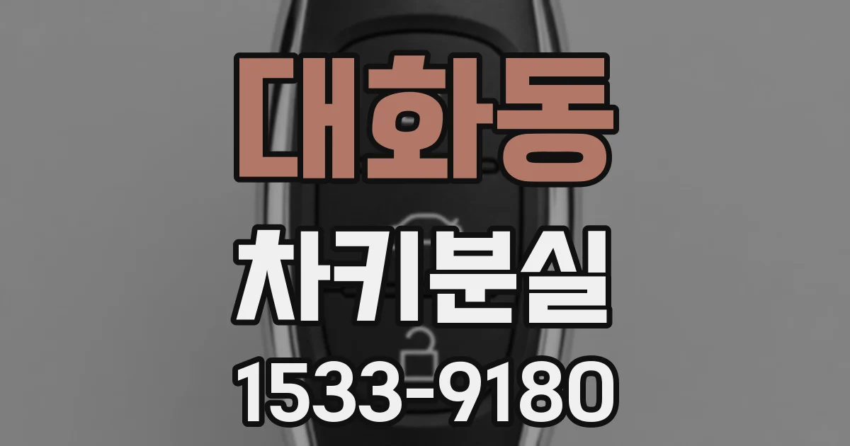 대화동 차키분실