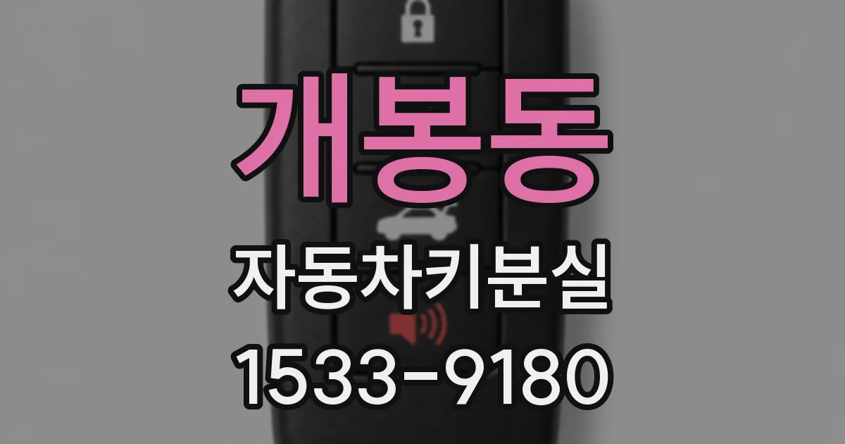 개봉동 자동차키분실