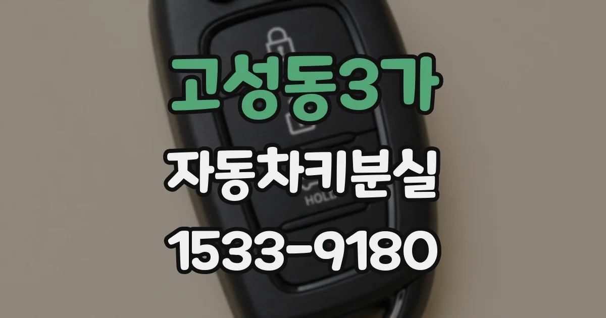 고성동3가 자동차키분실