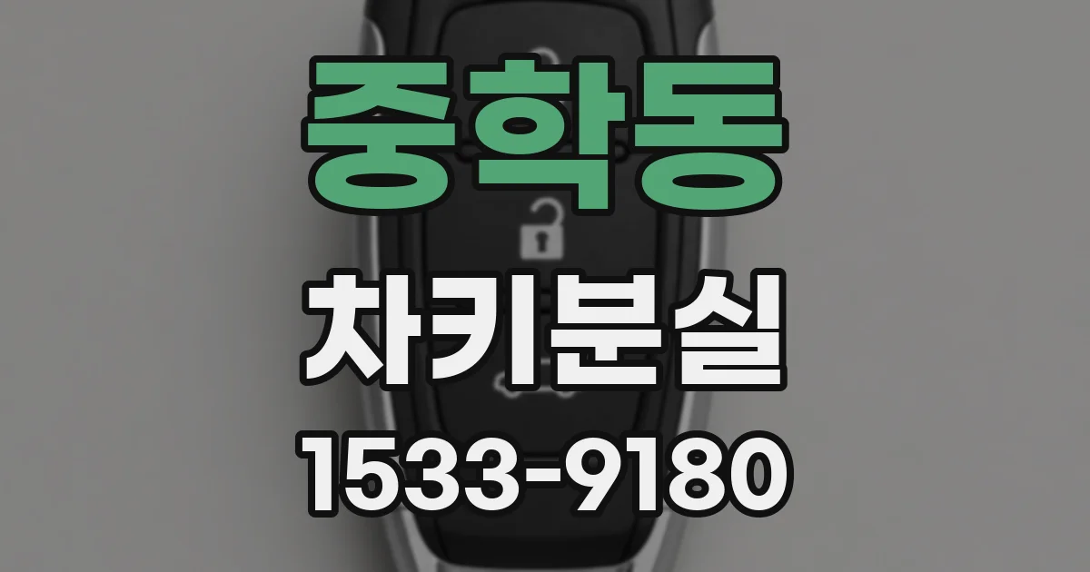 중학동 차키분실