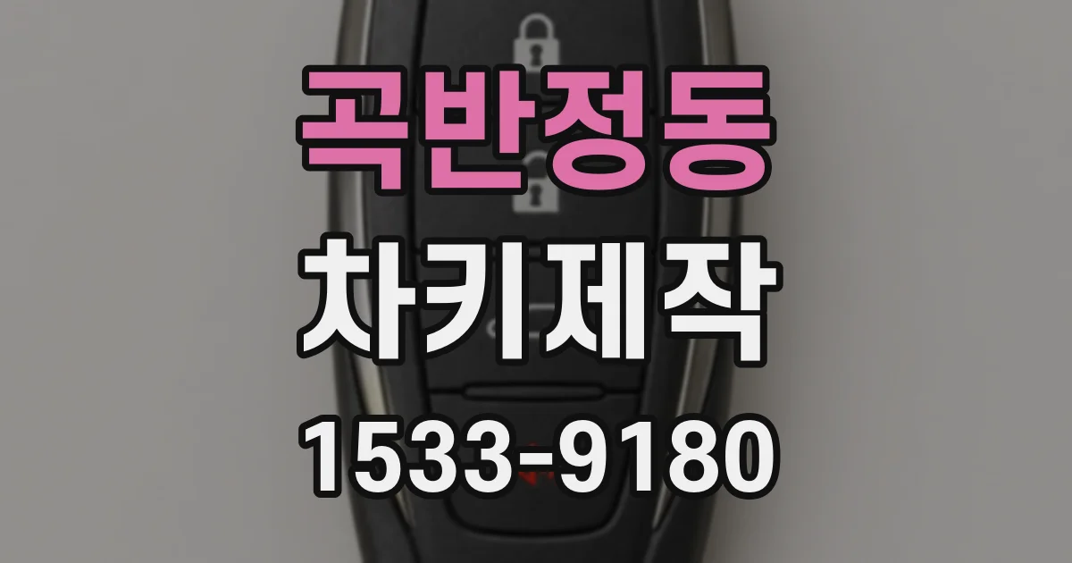 곡반정동 차키제작