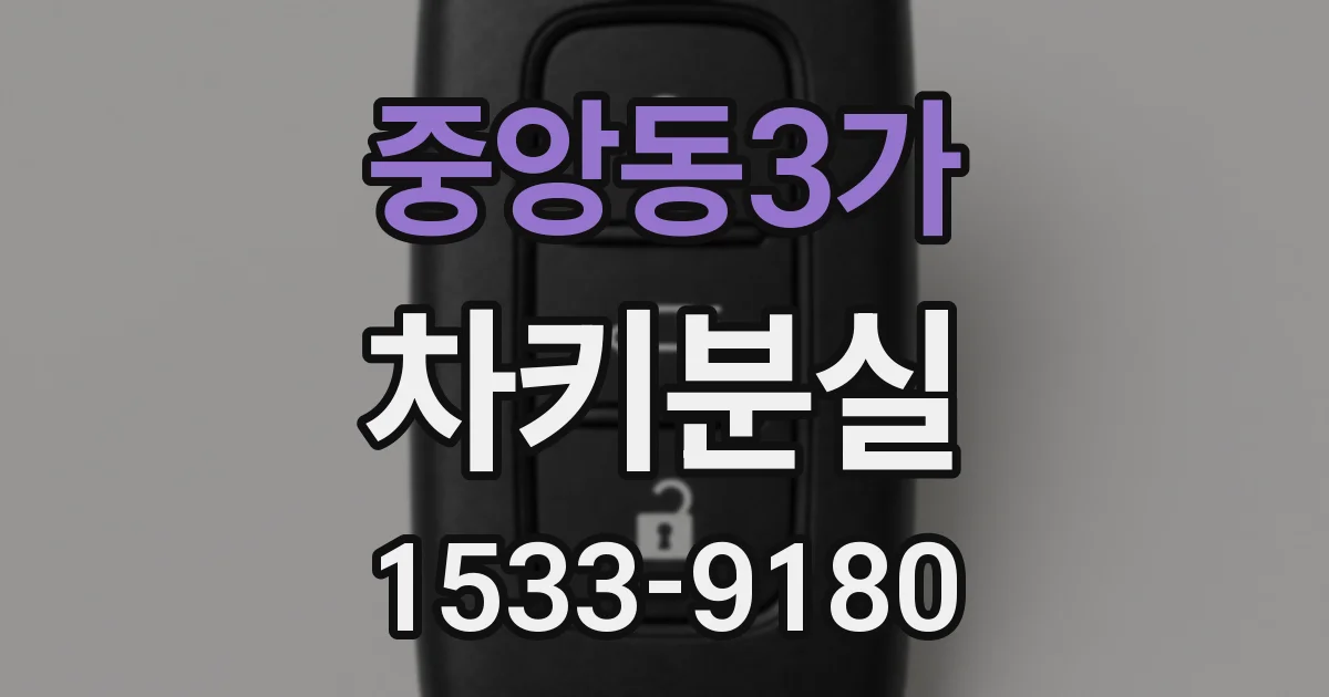 중앙동3가 차키분실