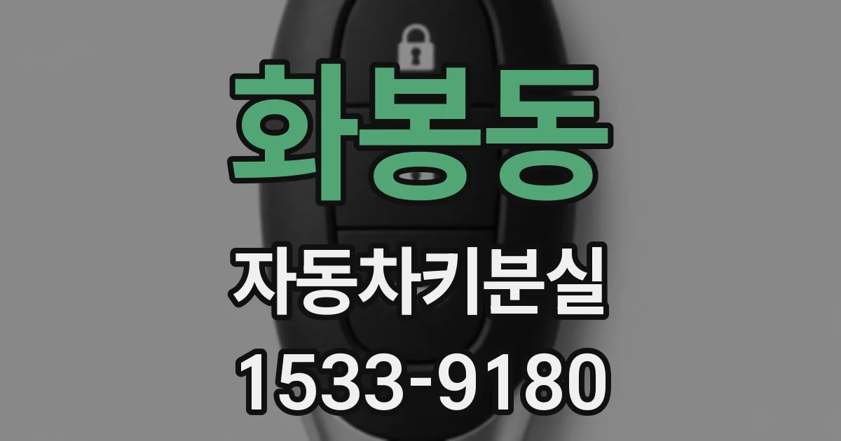 화봉동 자동차키분실