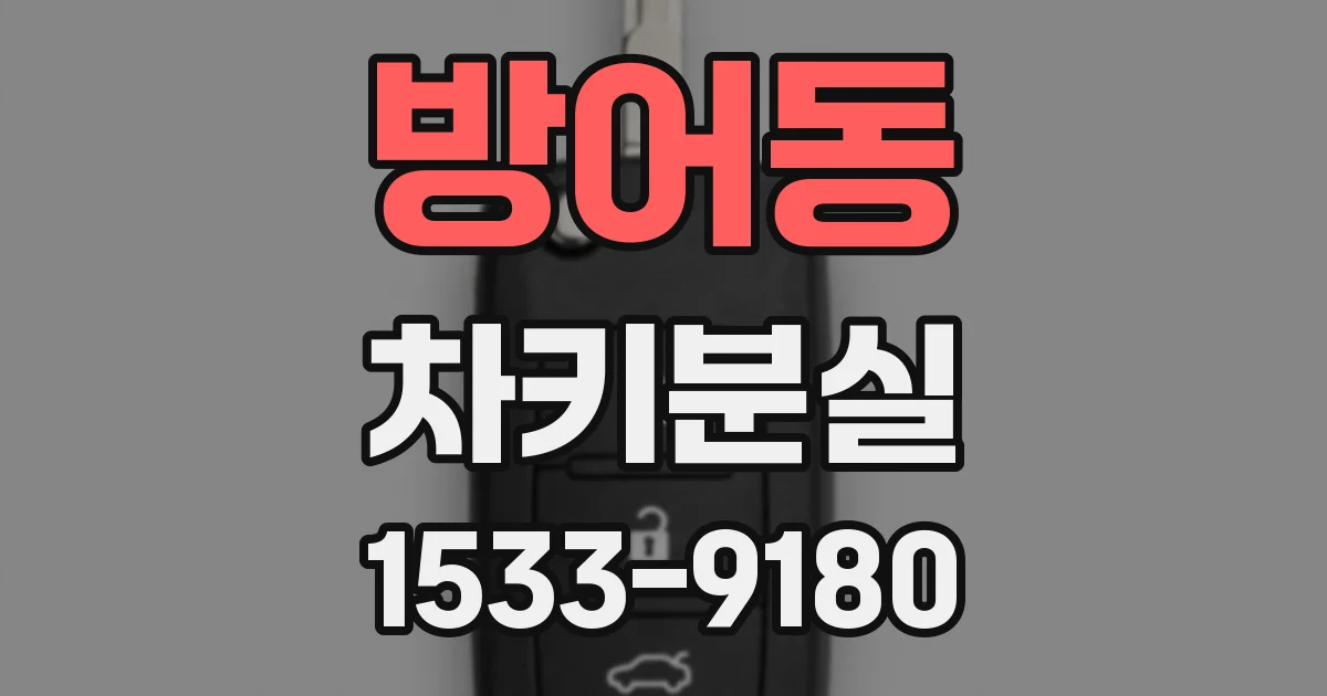 방어동 차키분실